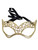 Full Iridescent Crystal Rhinestone Gold Circle Masquerade Venetian Mask