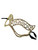 Full Iridescent Crystal Rhinestone Gold Circle Masquerade Venetian Mask