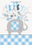 Blue Floral Elephant Boy Baby Shower Gift Bag Jumbo 13 x 18