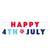 Patriotic Happy 4th July Banner 8.5 Ft Stars