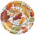 Nature's Harvest Leaves 7 inch 8 Paper Dessert Cake Plates Thanksgiving Fall