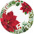 Posh Poinsettia Paper Sturdy Style Lunch Plates, 9 in 8 Ct