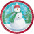 Smiling Snowman Friends Paper 8 Ct Dinner 8.75 in Plates 