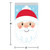 Santa Face Christmas 12 ct Zipper Cello Treat Bags, Blue, Red