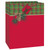 Red Tartan Plaid Large Christmas Gift Bag with Tag 13 x 10 x 5 inches