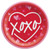 Cross My Heart XOXO Valentines Day 8 Ct 7" Red Dessert Cake Paper Plates