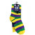 Mardi Gras Black Fleur De Lis on Purple Green Yellow Men's Stripe Long Socks One Size Mardi Gras Black Fleur De Lis on Purple Green Yellow Men's Stripe Long Socks One Size