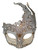 Silver Crystal Lace Masquerade Swirl Flame Mardi Gras Ball Mask