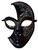 Turquoise Black Fancy Full Cut Out Masquerade Mask