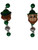 Leprechaun Heads St Patrick's Day Green Pearl Bead Necklace