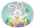 Hoppy Easter Bunny Basket 8 ct 12" Oval Plates Party Platter