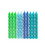 Blue Green Spiral 10 Ct 3 in Birthday Candles