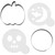 Halloween Cookie Cutter and Stencil Set Wilton, Metal, Pumpkin Skull Face Halloween Cookie Cutter and Stencil Set Wilton, Metal, Pumpkin Skull Face