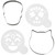 Halloween Cookie Cutter and Stencil Set Wilton, Metal, DOTD Cat Skull Face