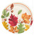 Cascading Fall Leaves 8 Ct Paper 7" Dessert Cake Plates Thanksgiving Autumn