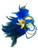 Blue Masked Beaded Lady Feather Magnet Mardi Gras Party Favor Blue Masked Beaded Lady Feather Magnet Mardi Gras Party Favor