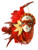Red Masked Beaded Lady Feather Magnet Mardi Gras Party Favor Red Masked Beaded Lady Feather Magnet Mardi Gras Party Favor
