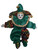 Green Jester Doll Magnet Ornament Party Favor Mardi Gras
