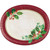 Holiday Holly Christmas 8 Ct Oval Banquet Platters Plates 10 x 12 