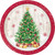 Vintage Christmas Tree 8 Ct Dinner Lunch 9" Plates