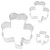 Shamrock Nested Cookie Cutters 3 pc Set Steel St. Patricks Day R&M