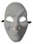 White Craft Plastic Full Face Joker Jester Mask Masquerade Mardi Gras