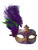 Purple Gold Green Mardi Gras Crystal Feather Flower Masquerade Mask Purple Gold Green Mardi Gras Crystal Feather Flower Masquerade Mask