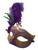 Purple Gold Green Mardi Gras Crystal Feather Flower Masquerade Mask Purple Gold Green Mardi Gras Crystal Feather Flower Masquerade Mask