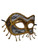 Gold Black Lace Beaded Mardi Gras Masquerade Mask