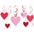 Happy Valentines Day 12 Ct Hanging Swirls Pink Red Hearts Value Pack Happy Valentines Day 12 Ct Hanging Swirls Pink Red Hearts Value Pack