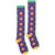 Mardi Gras Knee Socks Fleur De Lis One Size Purple Green Gold