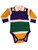 Mardi Gras Purple Green Yellow Big Stripe 9/12 Mth Baby Infant Long Sleeve Romper Mardi Gras Purple Green Yellow Big Stripe 9/12 Mth Baby Infant Long Sleeve Romper