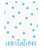 Pastel Blue Dots 8 Ct Invitations for Birthday, Shower, General Invite