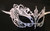 White Purple Crystal Beautiful Eyes Laser Venetian Mask Masquerade Metal Filigree