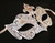 White Purple Crystal Intricate Filigree Metal Laser Cut Masquerade Mask