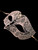 White With Crystals Men's Metal Filigree Masquerade Mask