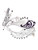 White Purple Crystal Glitter Beautiful Eyes Metal Masquerade Mask