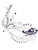 White Purple Crystal Glitter Beautiful Eyes Metal Masquerade Mask