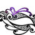 Purple Swirl Black Laser Cut Crystals Glitter Masquerade Metal Filigree Mask