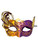Purple Gold Venetian Masquerade Mardi Gras Mask Gold Applique Jewels
