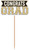 "Congrats Grad" Centerpiece Sticks 16" x 9 1/4"  6 Pcs 