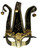 Golden Lion Jester Masquerade Mask Black Gold
