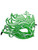 Green White Cracked Antique Crown Masquerade Mask