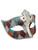 Colorful Diamond Harlequin Mardi Gras Mask Silver Blue Gray Orange