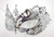 Silver Crystal Beautiful Eyes Laser Cut Venetian Mask Masquerade Metal Filigree