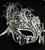 Silver Rhinestone Swan Laser Cut Venetian Mask Masquerade Metal Filigree