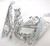 Silver Rhinestone Swan Laser Cut Venetian Mask Masquerade Metal Filigree