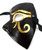 Black Pharoah Half Phantom Paper Mache Masquerade Mask Men