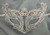 Royal Pink White Laser Cut Venetian Masquerade Metal Filigree Mask Rhinestones
