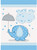 Umbrella Elephant Blue Boy Baby Shower Party Thank You